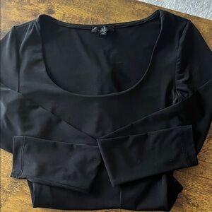 Dynamite Elegant Black Scoop Neck Bodysuit